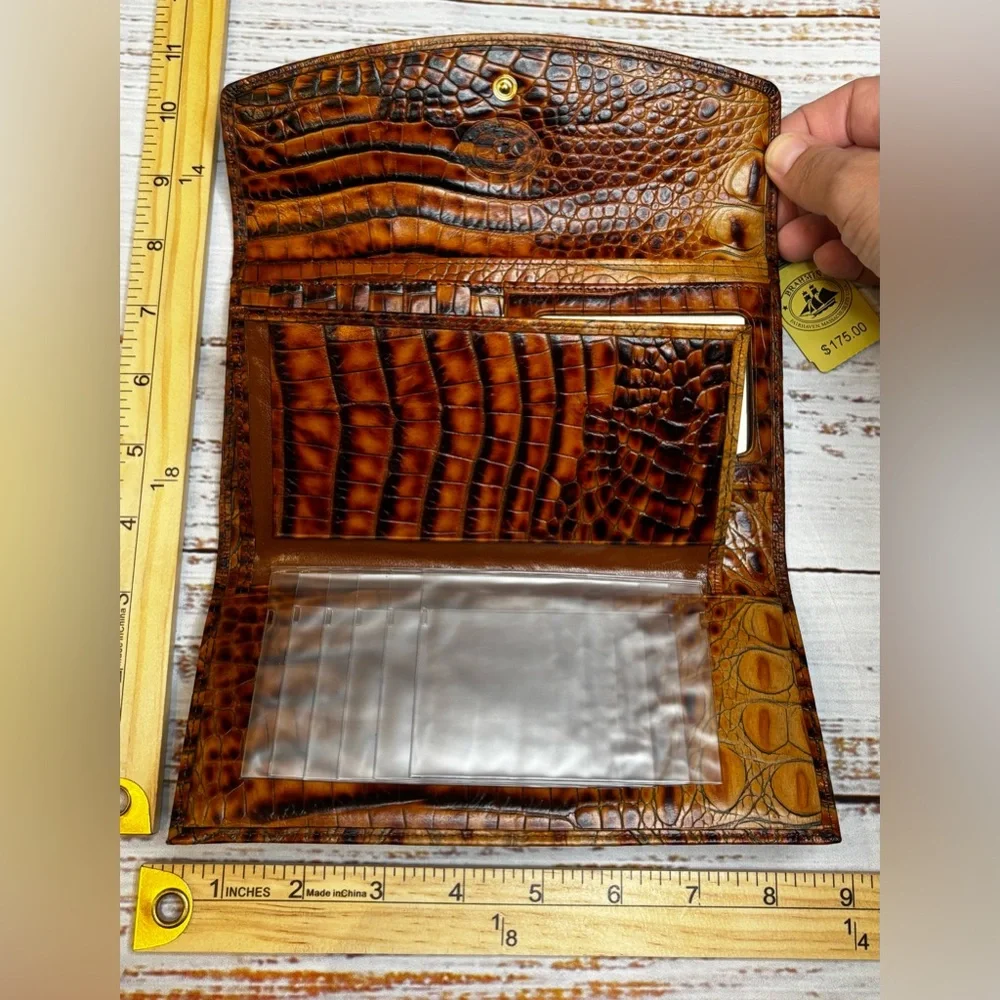 Brahmin Soft Checkbook Clutch Toasted Almond - Picture 7 of 7